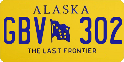AK license plate GBV302