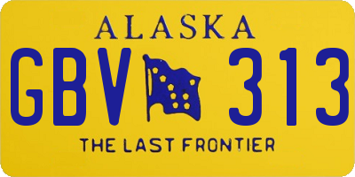 AK license plate GBV313