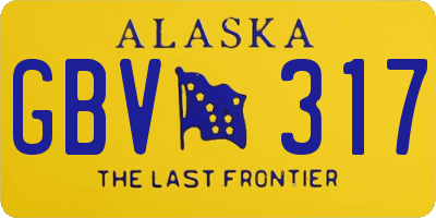 AK license plate GBV317