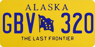 AK license plate GBV320