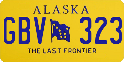 AK license plate GBV323
