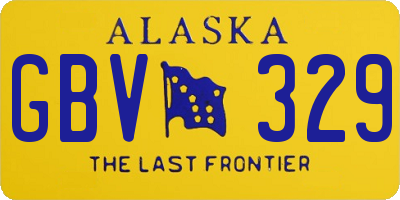 AK license plate GBV329