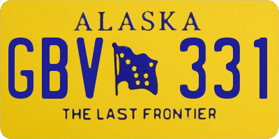 AK license plate GBV331