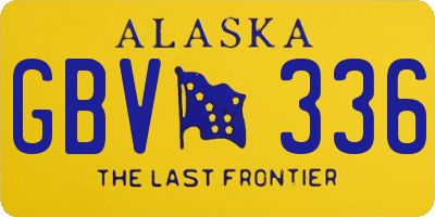 AK license plate GBV336