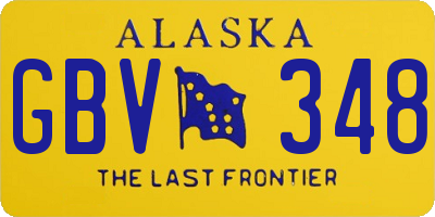 AK license plate GBV348