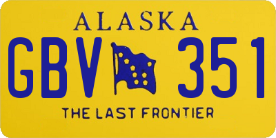 AK license plate GBV351