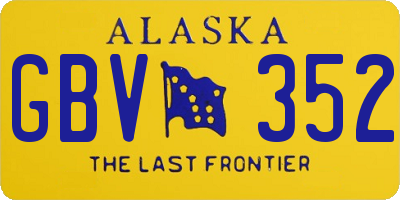 AK license plate GBV352