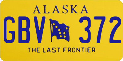 AK license plate GBV372