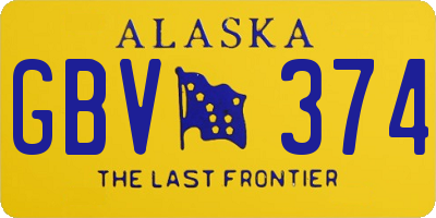 AK license plate GBV374