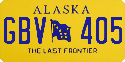 AK license plate GBV405