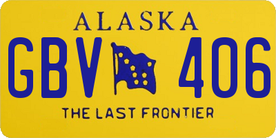 AK license plate GBV406