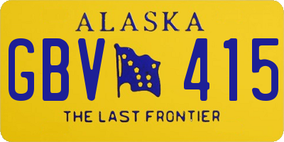 AK license plate GBV415
