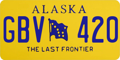 AK license plate GBV420