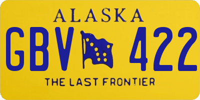 AK license plate GBV422