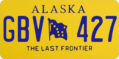 AK license plate GBV427