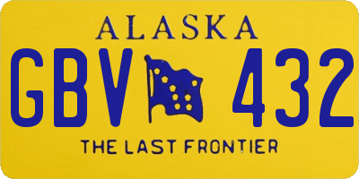 AK license plate GBV432