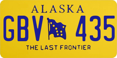 AK license plate GBV435