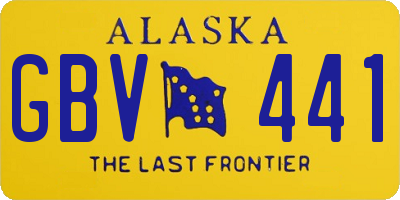 AK license plate GBV441