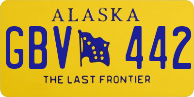 AK license plate GBV442