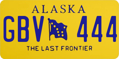 AK license plate GBV444