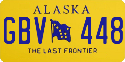 AK license plate GBV448
