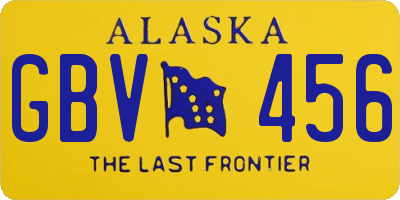 AK license plate GBV456