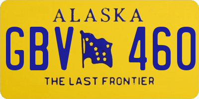 AK license plate GBV460