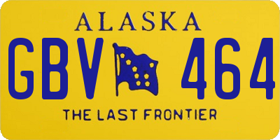 AK license plate GBV464