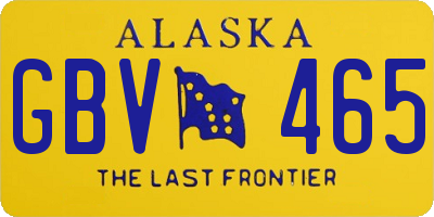 AK license plate GBV465