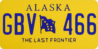 AK license plate GBV466