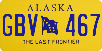 AK license plate GBV467