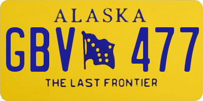 AK license plate GBV477