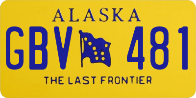 AK license plate GBV481