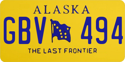 AK license plate GBV494