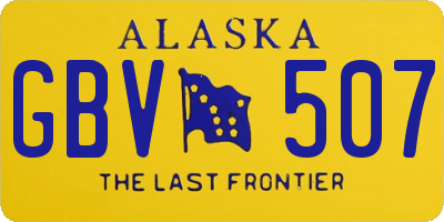AK license plate GBV507