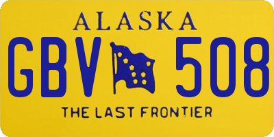 AK license plate GBV508