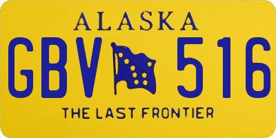 AK license plate GBV516