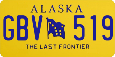 AK license plate GBV519