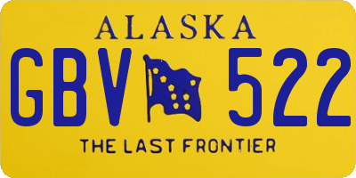 AK license plate GBV522