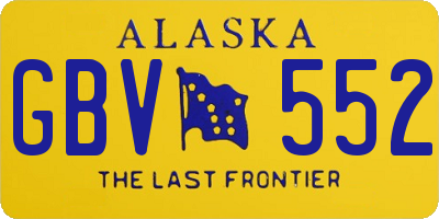 AK license plate GBV552