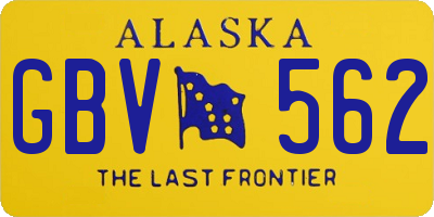 AK license plate GBV562