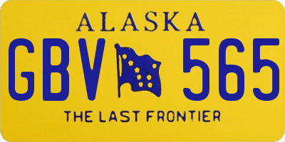 AK license plate GBV565