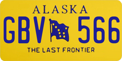 AK license plate GBV566