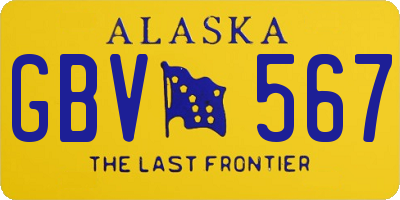 AK license plate GBV567
