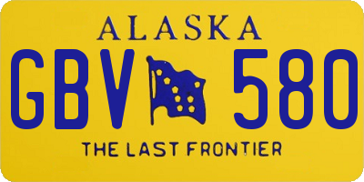 AK license plate GBV580