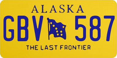 AK license plate GBV587