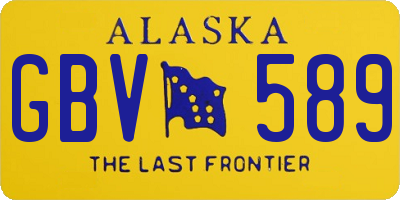 AK license plate GBV589