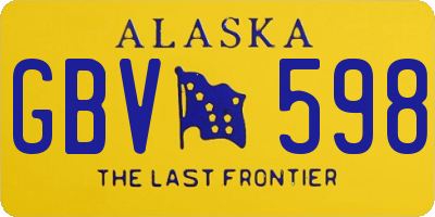 AK license plate GBV598
