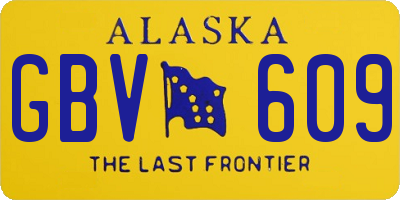 AK license plate GBV609