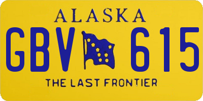 AK license plate GBV615